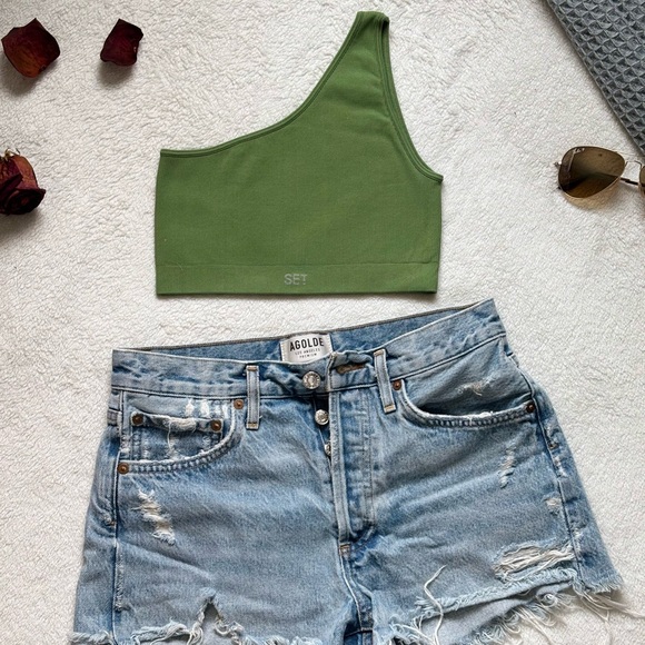 SET ACTIVE Ribbed One Shoulder Bra - Picture 2 of 2